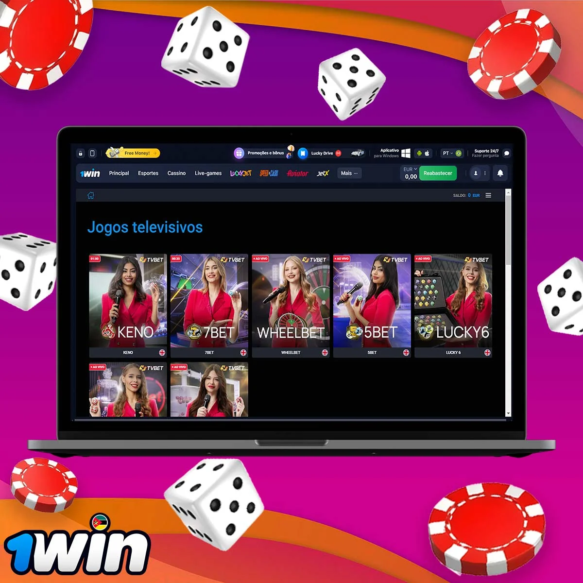 Os jogos de TV Bet no cassino da casa de apostas 1win